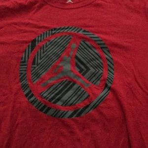 Jordan red short sleeve shirt size large